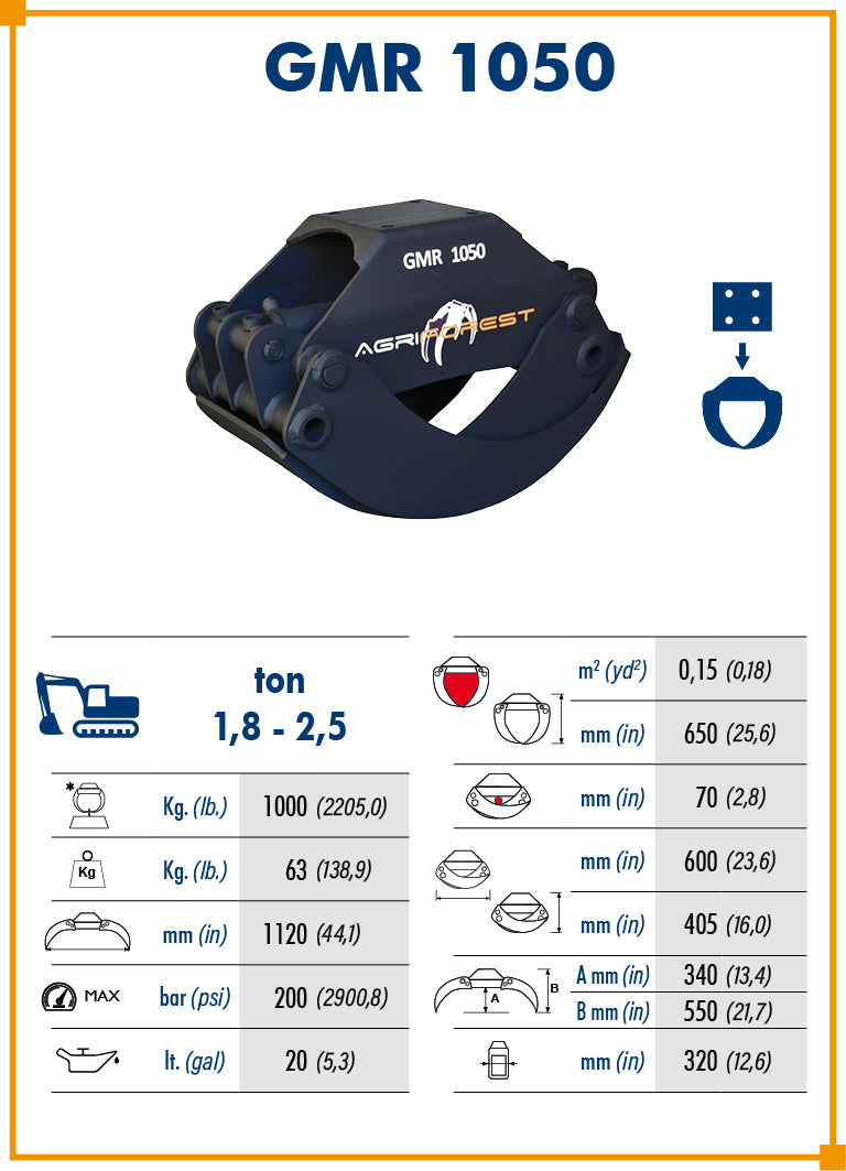 Pinza forestale GMR 1050